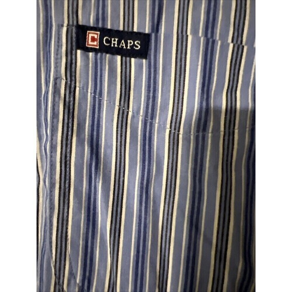 CHAPS NWOT‎ MENS LONG SLEEVE SHIRT STRETCH EASY-CARE BUTTON-DOWN SZ XXL STRIPED - Picture 2 of 7
